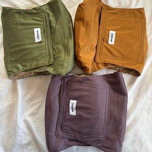 Vuncessin Washable Dog Belly Bands in Green, Brown, and Purple Size L